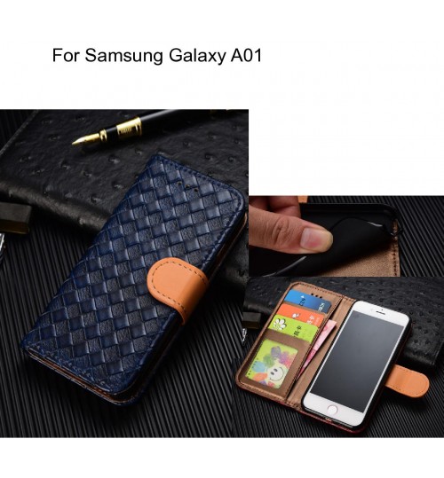 Samsung Galaxy A01 case Leather Wallet Case Cover