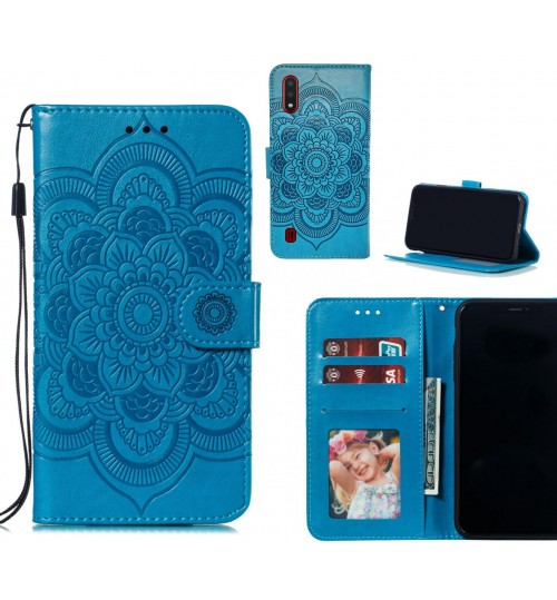 Samsung Galaxy A01 case leather wallet case embossed pattern