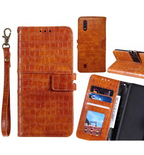 Samsung Galaxy A01 case croco wallet Leather case