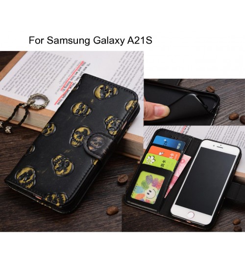 Samsung Galaxy A21S  case Leather Wallet Case Cover
