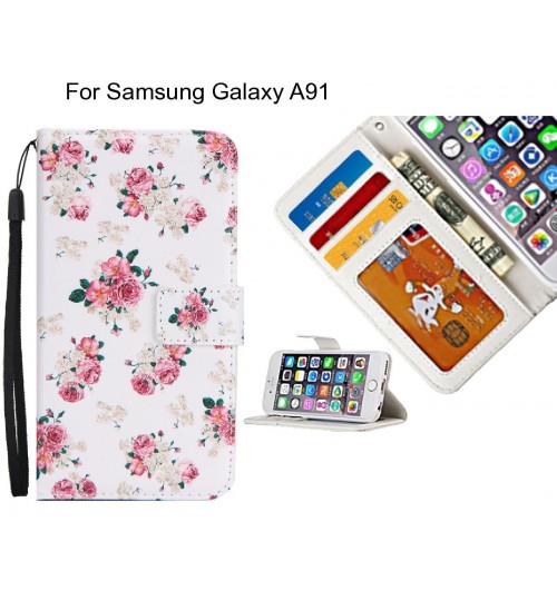 Samsung Galaxy A91 case 3 card leather wallet case printed ID