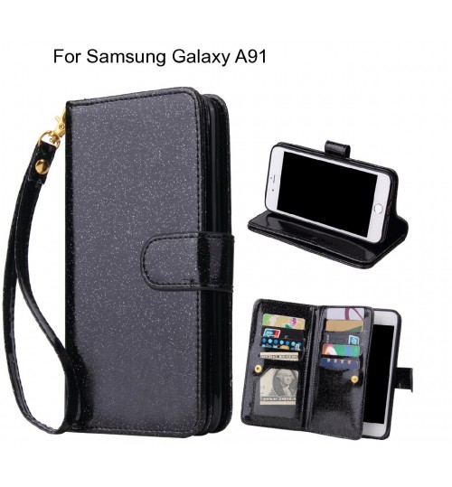 Samsung Galaxy A91 Case Glaring Multifunction Wallet Leather Case