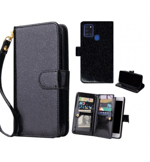 Samsung Galaxy A21S Case Glaring Multifunction Wallet Leather Case