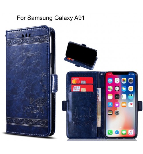 Samsung Galaxy A91 Case retro leather wallet case