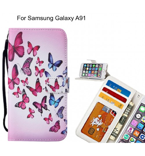 Samsung Galaxy A91 case leather wallet case printed ID