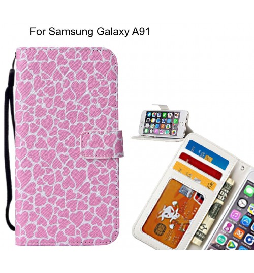 Samsung Galaxy A91 case leather wallet case printed ID