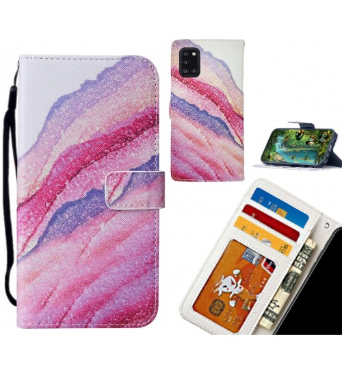 Samsung Galaxy A31 case leather wallet case printed ID