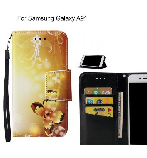 Samsung Galaxy A91 Case wallet fine leather case printed