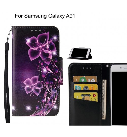 Samsung Galaxy A91 Case wallet fine leather case printed