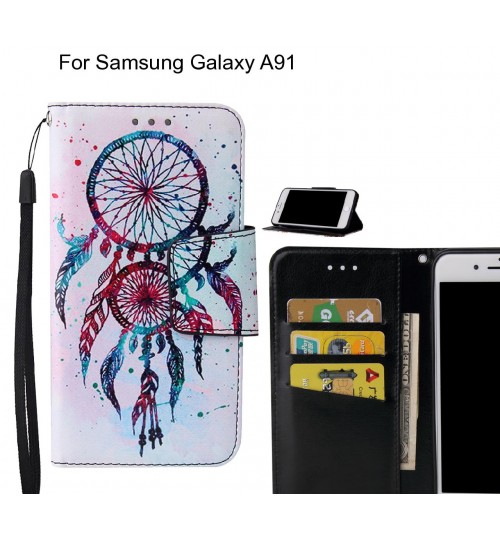 Samsung Galaxy A91 Case wallet fine leather case printed