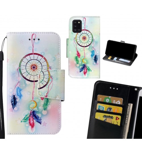 Samsung Galaxy A31 Case wallet fine leather case printed