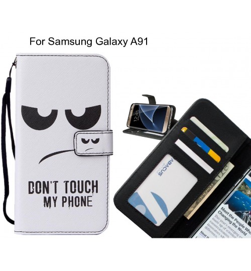 Samsung Galaxy A91 case leather wallet case printed ID