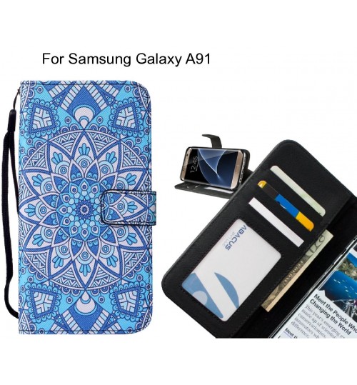 Samsung Galaxy A91 case leather wallet case printed ID