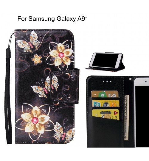 Samsung Galaxy A91 Case wallet fine leather case printed