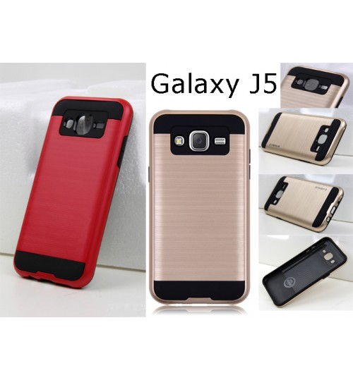 Galaxy J5 Impact Proof Brushed Metal Case