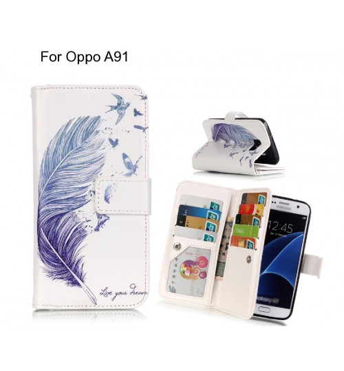 Oppo A91 case Multifunction wallet leather case