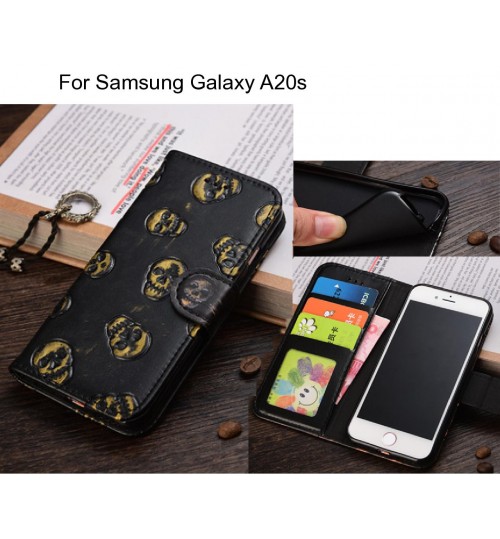 Samsung Galaxy A20s  case Leather Wallet Case Cover