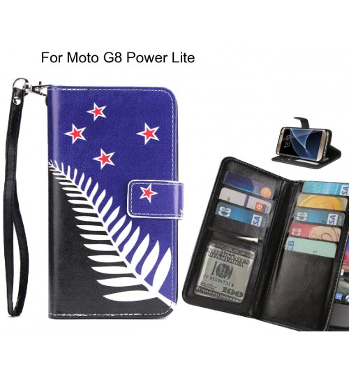 Moto G8 Power Lite case Multifunction wallet leather case
