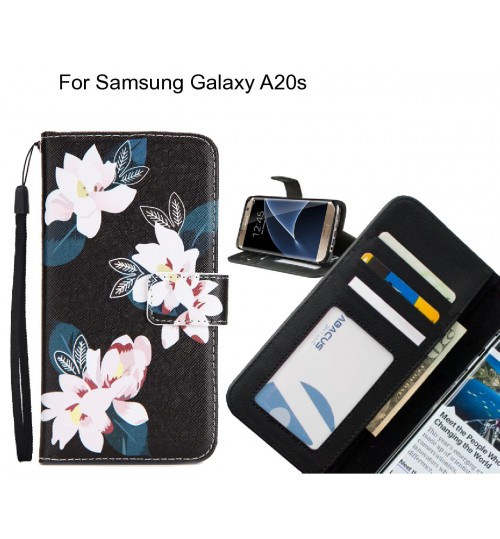 Samsung Galaxy A20s case 3 card leather wallet case printed ID