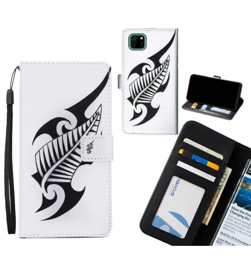 Huawei Y5p case 3 card leather wallet case printed ID