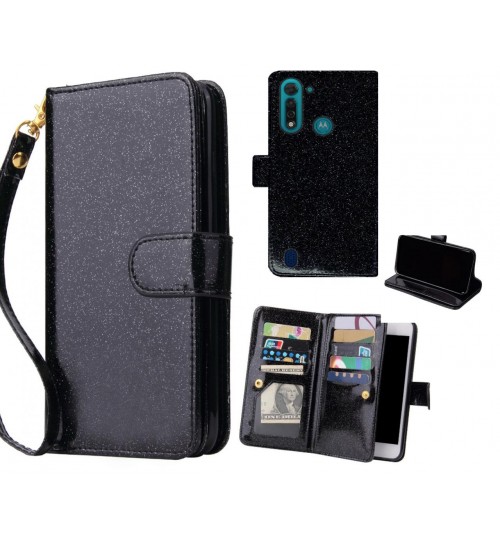 Moto G8 Power Lite Case Glaring Multifunction Wallet Leather Case