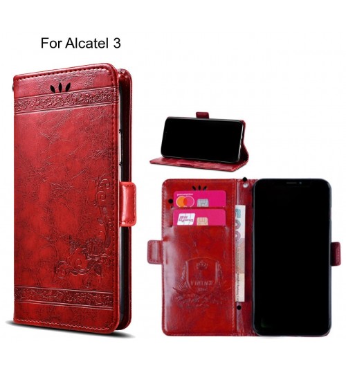 Alcatel 3 Case retro leather wallet case