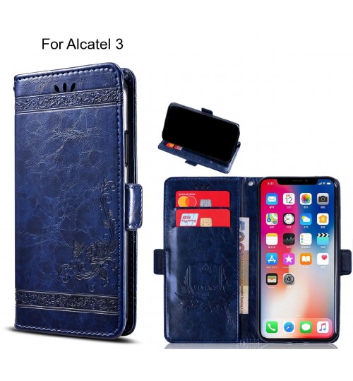 Alcatel 3 Case retro leather wallet case