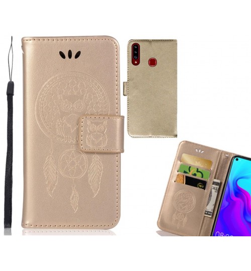 Samsung Galaxy A20s Case Embossed wallet case owl