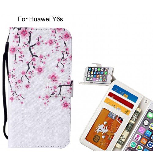 Huawei Y6s case leather wallet case printed ID