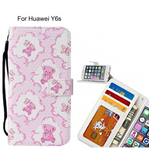 Huawei Y6s case leather wallet case printed ID