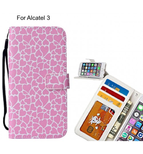 Alcatel 3 case leather wallet case printed ID