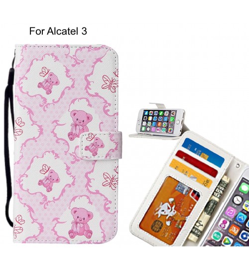 Alcatel 3 case leather wallet case printed ID