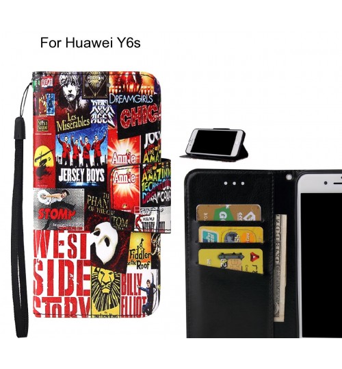 Huawei Y6s Case wallet fine leather case printed