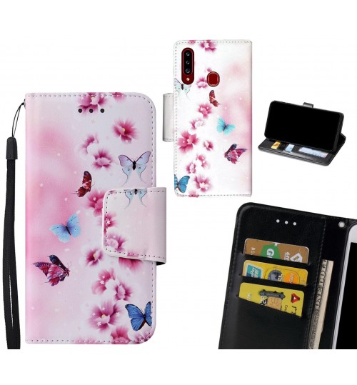 Samsung Galaxy A20s Case wallet fine leather case printed