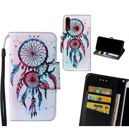 Samsung Galaxy A20s Case wallet fine leather case printed