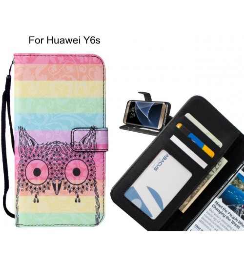 Huawei Y6s case leather wallet case printed ID