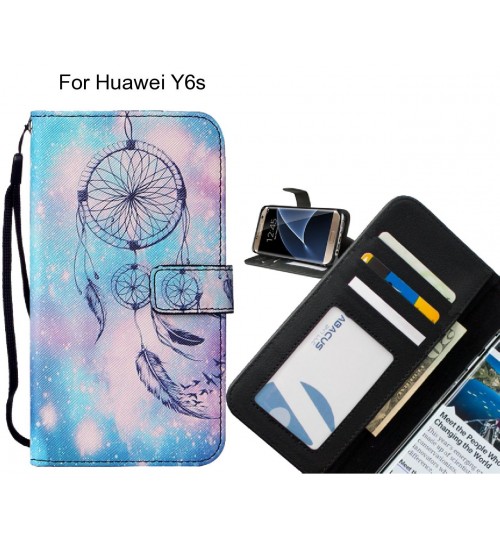 Huawei Y6s case leather wallet case printed ID