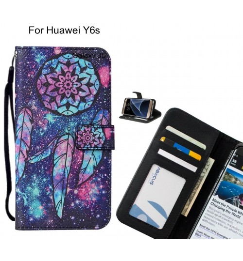 Huawei Y6s case leather wallet case printed ID