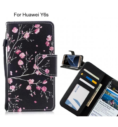 Huawei Y6s case leather wallet case printed ID