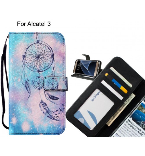 Alcatel 3 case leather wallet case printed ID