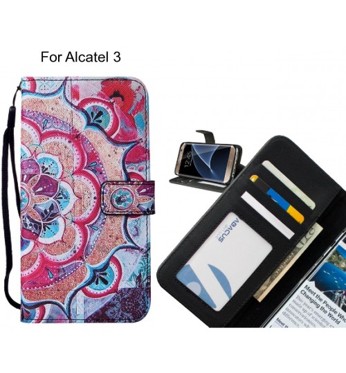 Alcatel 3 case leather wallet case printed ID