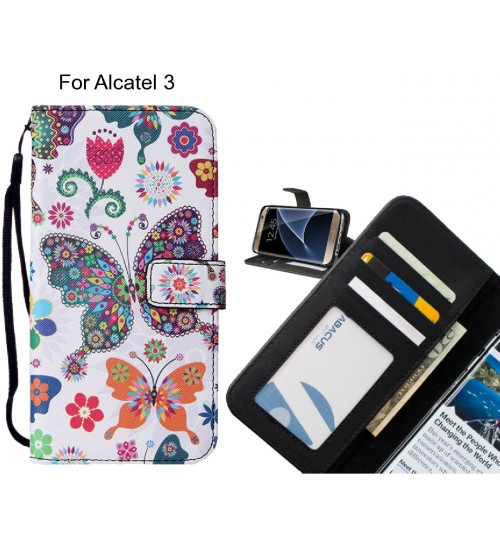 Alcatel 3 case leather wallet case printed ID