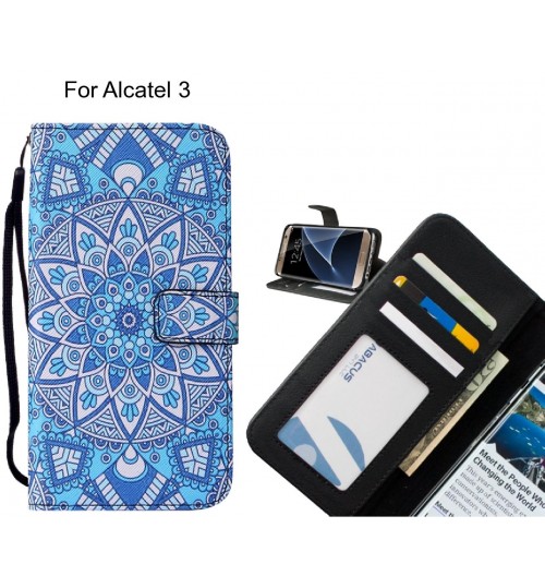 Alcatel 3 case leather wallet case printed ID