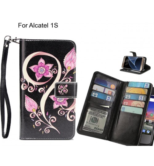 Alcatel 1S case Multifunction wallet leather case