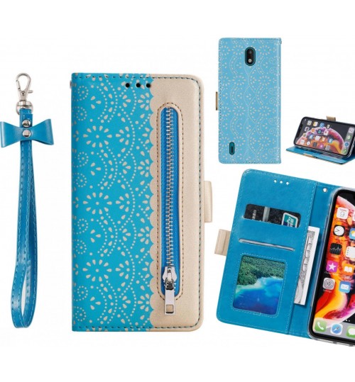 Nokia 1.3 Case Multifunctional Wallet Case - Blue