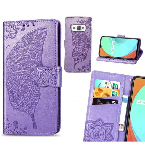 GALAXY J1 2016 case Embossed Butterfly Wallet Leather Case