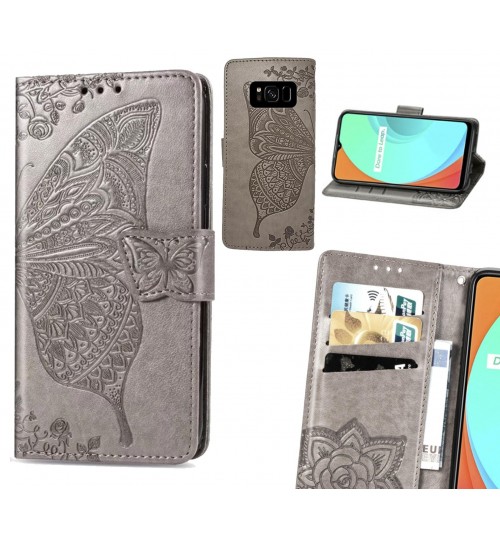 Galaxy S8 case Embossed Butterfly Wallet Leather Case