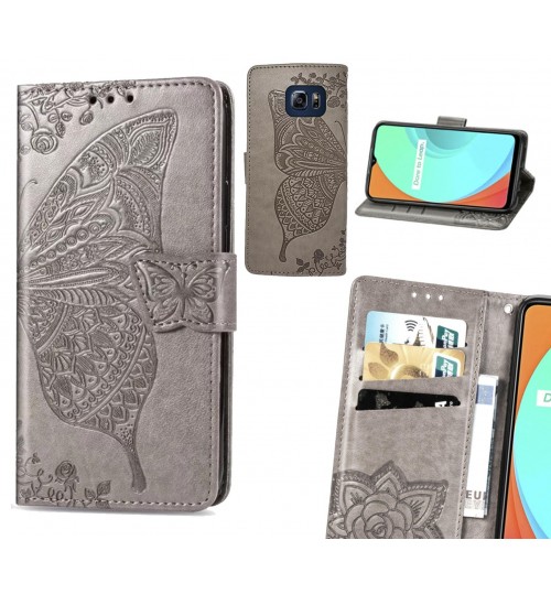 S6 Edge Plus case Embossed Butterfly Wallet Leather Case