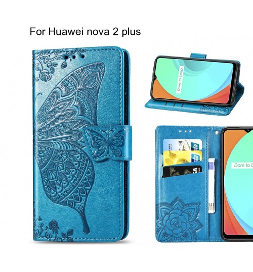Huawei nova 2 plus case Embossed Butterfly Wallet Leather Case