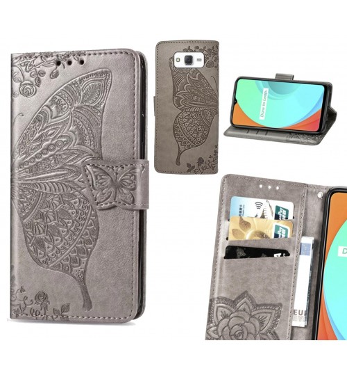 Galaxy J5 case Embossed Butterfly Wallet Leather Case